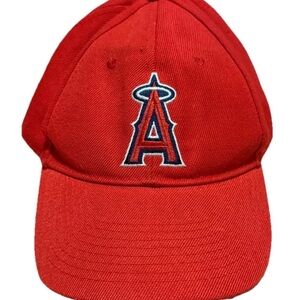 Los Angeles Angels Embroidered Baseball Cap Red Adjustable Hook & Loop